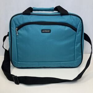 Protocol Travel Carry On Luggage Bag Tote Teal Blue Green 16x12x5"